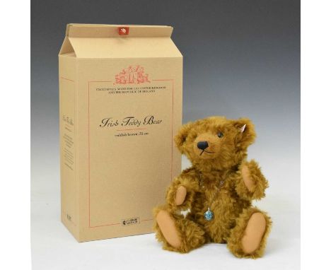 Steiff - Limited edition 'Irish Teddy Bear', 01393/2000, 35cm high, with certificate of authenticity, box and outer card box