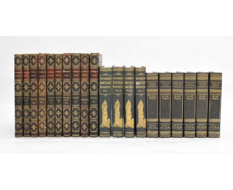 Three sets of travel and topography books, to include: Ten volumes from Picturesque Europe, with illustrations on steel and w