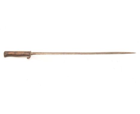 German First World War model 1898 rifle bayonet, 2nd pattern, 51.5cm long blade stamped  'Alex Coppell, Solingen', 65cm long 