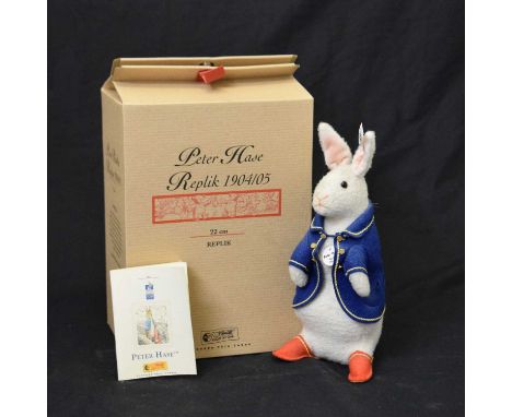 Steiff - Limited edition 'Peter Rabbit Replica 1904/05', 02507/3000, 22cm high, with certificate of authenticity, box and out