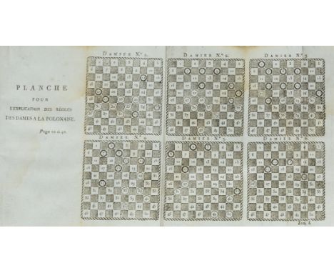 Polish Draughts.- Lallement (J.G.) Les Quatre Jeux de Dames, Polonais, Egyptien, -Echecs, et a Trois Personnes, 2 vol., first