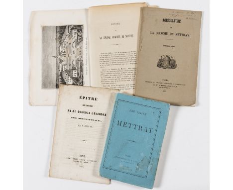 Agriculture for young offenders.- Mettray.- Demetz (Frédéric-Auguste) Notice sur la Colonie Agricole de Mettray, wood-engrave