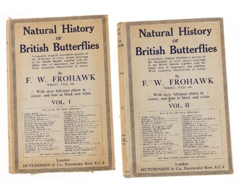 Butterflies.- Frohawk (F.W.) Natural History of British Butterflies, 2 vol., first edition, colour plates, original cloth, du