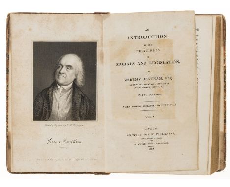 NO RESERVE Bentham (Jeremy) An Introduction to the Principles of Morals and Legislation, 2 vol., engraved portrait frontispie