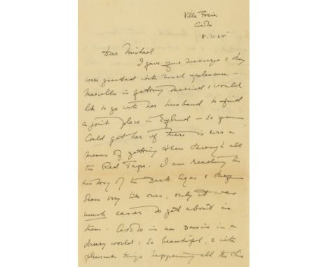 Middle East.- Stark  (Freya) Letters from Syria, first edition, autograph letter signed from author loosely inserted, dated N