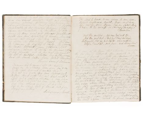 NO RESERVE Commonplace Book.- T. (M.J.) Scrap Book written... For the especial amusement of J.A.C., manuscript commonplace bo
