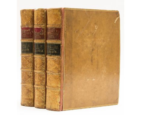 Johnson (Samuel) A Dictionary of the English Language, 3 vol., second edition of the first revision with numerous corrections