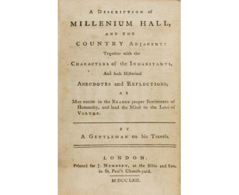 [Scott (Sarah) and Lady Montague]. A Description of Millenium Hall and the Country Adjacent..., first edition, frontispiece a