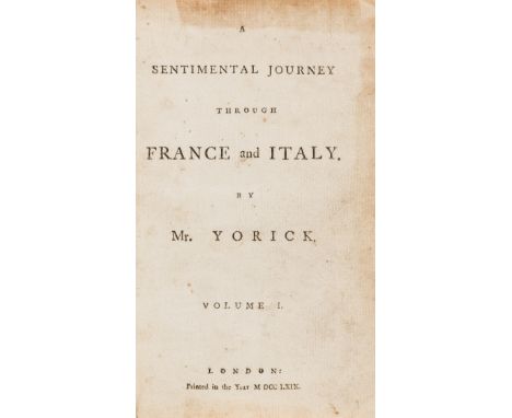 Sterne (Laurence) and John Hall-Stevenson. A Sentimental Journey through France and Italy; Yorick's Sentimental Journey Conti