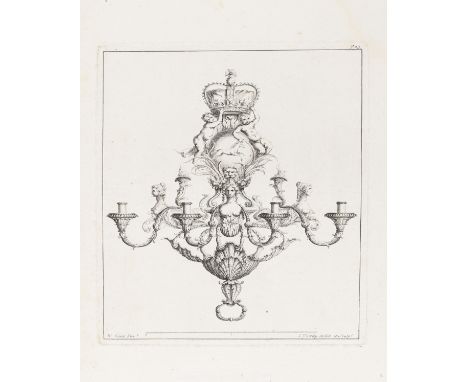 Architecture.- A collection of 41 folio plates (of 50) from Vardy's Designs of Mr Inigo Jones and Mr Wm Kent, 1744; together 