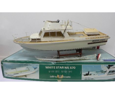 A constructed Billing Boats model White Star Nr. 570, with box, no engine