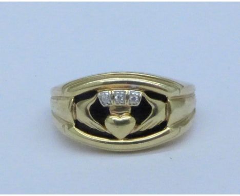 A 10ct gold ring, 3.7g, P