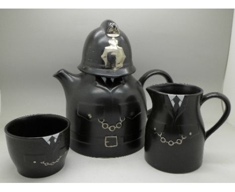 A Carlton Ware policeman tea service