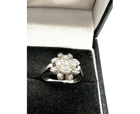 14ct white gold diamond ring (3.2g) 