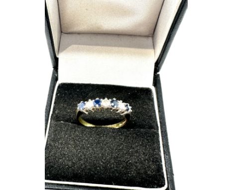 18ct gold diamond &amp; sapphire ring (2.8g) 