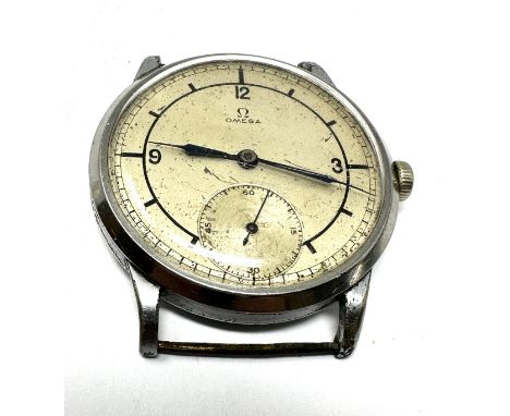 Large Omega pocket watch size / wristwatch  the watch is ticking measures approx 45mm dia the watch is ticking 