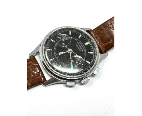 Vintage gents Sekonda centre second Chronograph Watch 19 jewel USSR the watch is ticking 