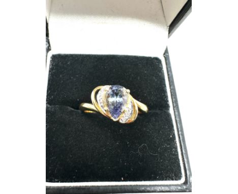 18ct gold tanzanite &amp; diamond ring (3.8g) 