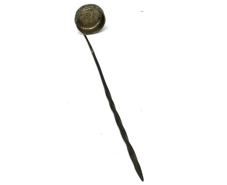 Antique georgian silver toddy ladle twisted horn handle ext tested as silver 