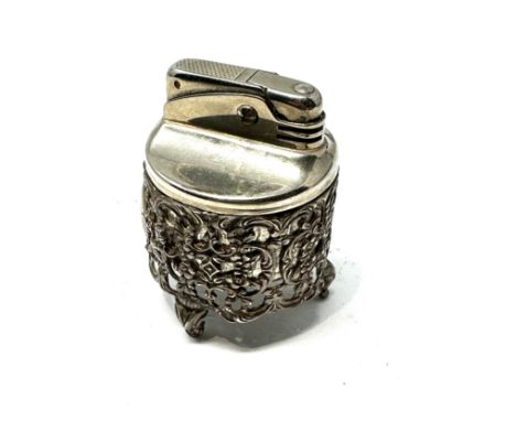 Vintage Augusta lunser silver cigarette lighter 
