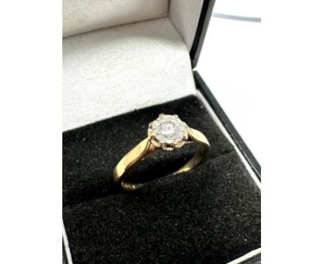 9ct yellow gold vintage diamond ring (2.1g) 