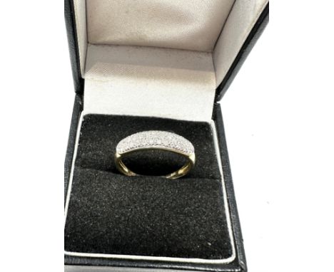 9ct gold  diamond half  ring (1.5g) 