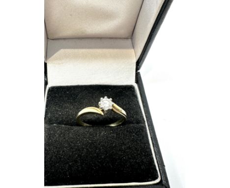 9ct gold diamond solitaire ring (1.6g) 