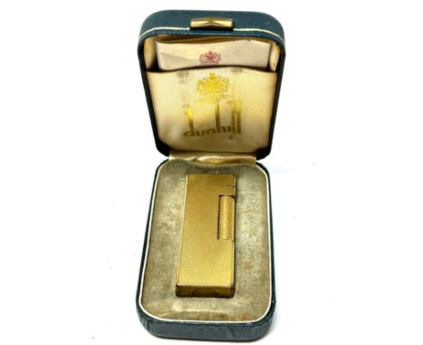 Boxed Vintage Dunhill cigarette lighter worn condition 