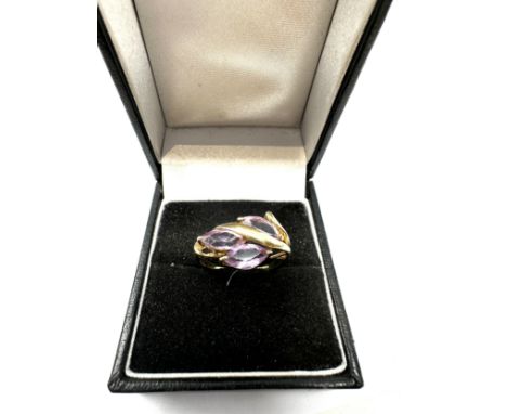 9ct gold amethyst dress ring (2.5g) 