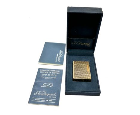 Boxed Dupont paris lighter good condition boxed with booklets 