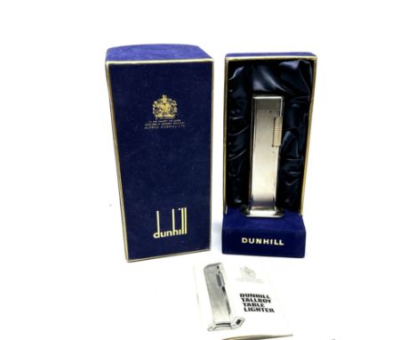 Vintage Dunhill Tallboy Table lighter with original box and instructions 