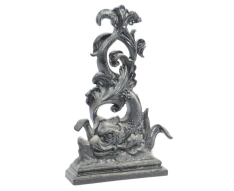 A 19th century Victorian cast iron doorstop. The doorstop of cast iron construction being ebonised and&nbsp; in the form of a