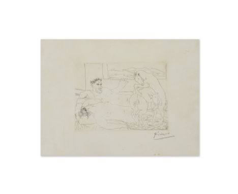 PABLO PICASSO (1881-1973)Le Repos du Sculpteur III, 1933 (Bloch, 173; Baer, 326)Planche 64 issue de « La Suite Vollard »Eau-f