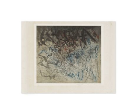 ZAO WOU KI (1920-2013)Sans titre, 1957 (Agerup, 118)Eau-forte et aquatinte sur vélin sur Rives BFKSignée, datée et numérotée 