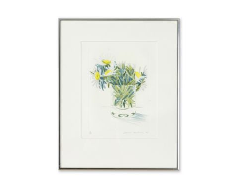 DAVID  HOCKNEY (NE EN 1937)Marguerites, 1973 (MCA Tokyo, 141; S.A.C., 157; Lloyd, 32)Eau-forte et aquatinte  en couleurs sur 
