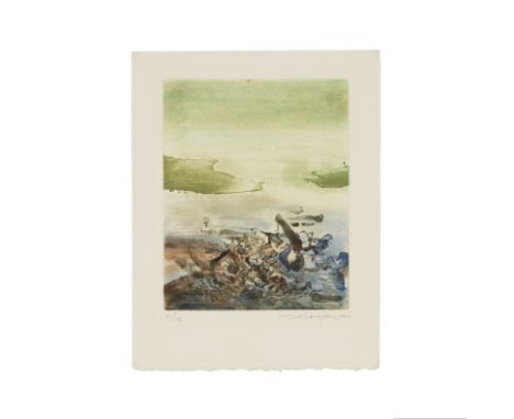 ZAO WOU KI (1920-2013)Sans Titre, 1974 (Agerup, 246)Gravure aquatinte sur vélinSignée et datée au crayon en bas à droite, num