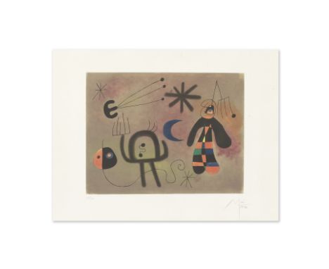 JOAN MIRÓ (1893-1983) D'aprèsL'oiseau fusée, 1952 (Maeght, 1702; Dupin, 785)Eau-forte et aquatinte en couleurs sur vélin d'Ar