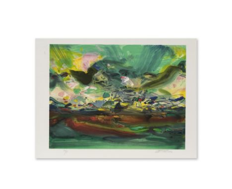 CHU TEH-CHUN  (1920-2014)Etincelante élégance, 2008 Lithographie en couleurs sur vélin d'ArchesSignée et numérotée 10/100Edit