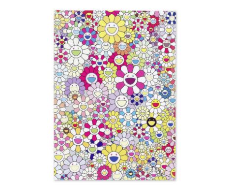TAKASHI MURAKAMI (NE EN 1962)An homage to Yves Klein, Multicolor B, 2012 Offset lithographie en couleurs sur vélinSignée et n