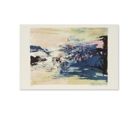 ZAO WOU KI (1920-2013)Sans titre, 1986 (Agerup, 330)Lithographie en couleurs sur vélin de GuarroSignée, datée et numérotée 28