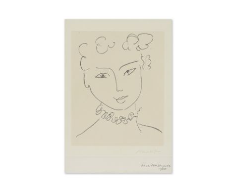 HENRI MATISSE (1869-1954)La Pompadour, 1951 (Duthuit, 665)Lithographie en noir sur Chine appliqué sur vélin d'ArchesSignée, a