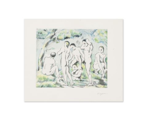 PAUL CÉZANNE (1839-1906)Les Petits Baigneurs ou Le Bain, 1897 (Johnson, 22; Ventori, 1156)Lithographie en couleurs sur papier