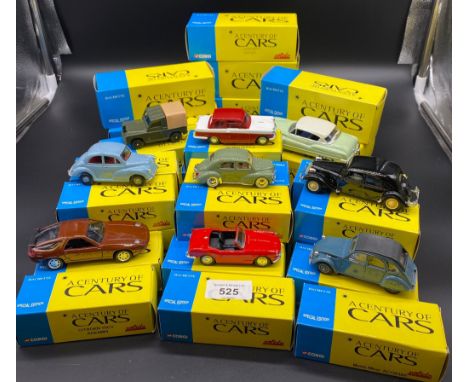 A collection of Corgi Hachette ‘A Century of Cars’ models all boxed 