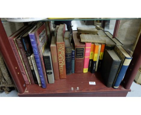 Shelf of books – dictionaries, pass-times etc