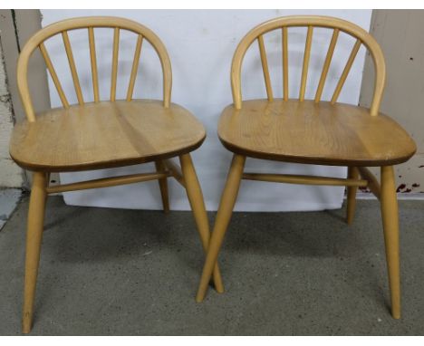 Pair of Ercol stools with low backs