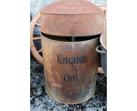 50 gallon Engine Oil Metal Bin