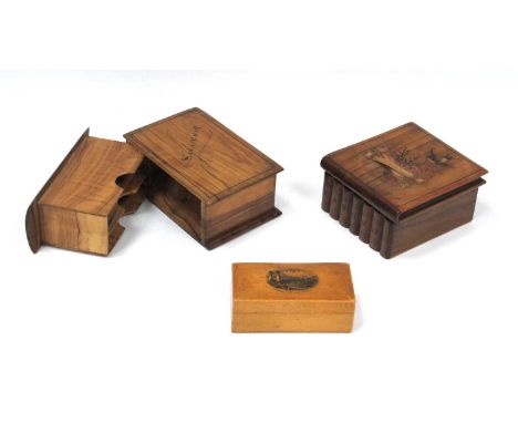 Cedar Wood Card Case and Box, Treen trinket box featuring Niagara cast iron bridge (3).