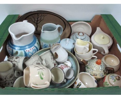 Denby 'Savoy' Oval Dish, Hornsea 'Corn Rose', Buchan's jugs, Devon, other ceramics:- One Box.