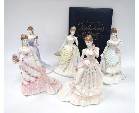 Royal Worcester 'Splendour at Court' limited edition figurines all 2151/12,500 comprising of 'A Celebration at Windsor', 'The