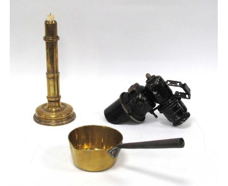 Lucas Calcia Club Motorcycle Lamp - brass candlestick, small jam pan (3).